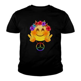Hippie 60S And 70S Smiley Peace Flower Love Power Youth T-shirt | Mazezy