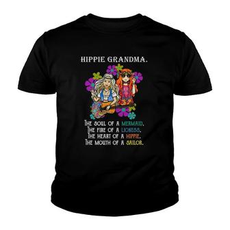 Hippie Grandma Mimi Nana Free Spirited Gypsie Hippie Lover Youth T-shirt | Mazezy