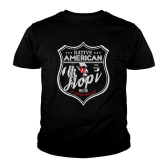 Hopi Tribe Native American Indian Strong Pride Badge Youth T-shirt | Mazezy
