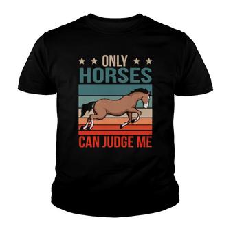 Horses Can Judge Me Horse Riding Stuff Horseback Rider Horse Youth T-shirt | Mazezy