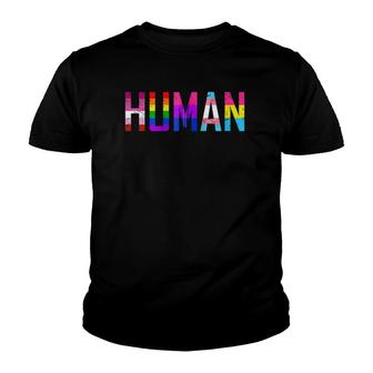 Human Flag Lgb Gay Pride Month Transgender Zip Youth T-shirt | Mazezy