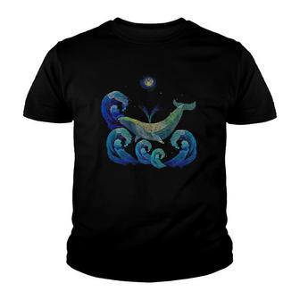 Humpback Whale Art Ocean Animal Lover Gift Youth T-shirt | Mazezy
