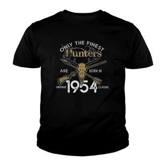 Hunter Born In 1954 Birthday Gift Deer Hunting Since 1954 Gift Youth T-shirt | Mazezy