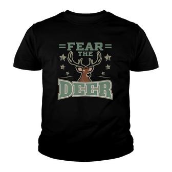 Hunting Fan Deer Fear Gift For Hunting Fans Youth T-shirt | Mazezy