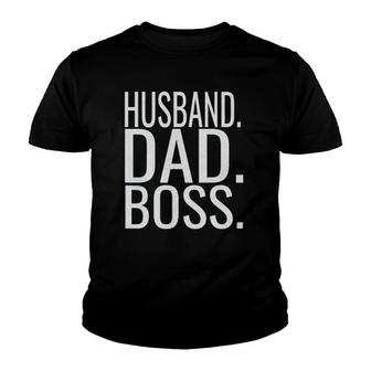 Husband Dad Boss Funny Fathers Day 2022Gift From Son Youth T-shirt | Mazezy CA