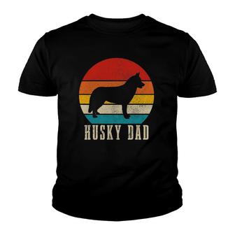 Husky Dad Siberian Husky Vintage Funny Dog Owner Youth T-shirt | Mazezy