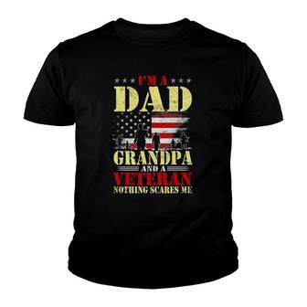 I Am A Dad A Grandpa And A Veteran Father's Day Gift Youth T-shirt | Mazezy