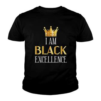 I Am Black Excellence Black Pride Youth T-shirt | Mazezy