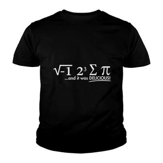 I Ate Some Pi Day It Was Delicious Math Youth T-shirt | Mazezy