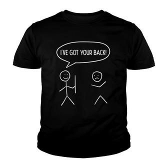 I Got Your Back - Funny Stickman Sarcasm Friendship Gift Raglan Baseball Tee Youth T-shirt | Mazezy