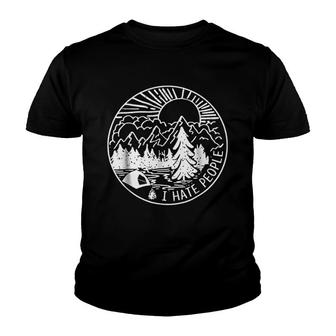 I Hate People I Love Camping Funny Youth T-shirt | Mazezy