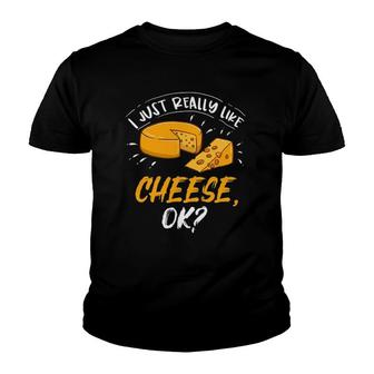 I Just Really Like Cheese Ok Cheese Lover Gift Youth T-shirt | Mazezy