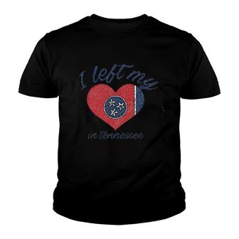 I Left My Heart In State State Pride Hometown Flag Youth T-shirt - Thegiftio UK