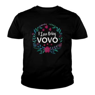 I Love Being Vovoportuguese Grandmother Gift Raglan Baseball Youth T-shirt | Mazezy