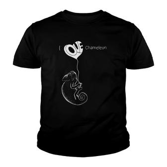 I Love Chameleons With Balloon Love Youth T-shirt | Mazezy