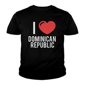 I Love Dominican Republic Latino Apparel Youth T-shirt | Mazezy