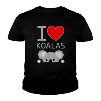 I Love Koala Red Heart Youth T-shirt | Mazezy