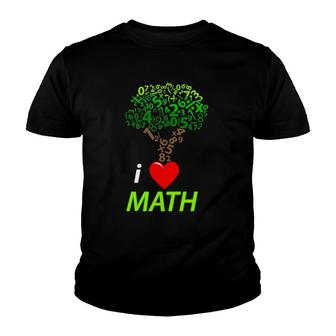 I Love Math Tree For Math Teacher Youth T-shirt - Thegiftio UK