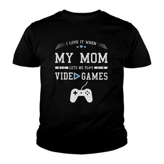 I Love Mom Video Gamer Teen Boy Game Lover Youth T-shirt | Mazezy