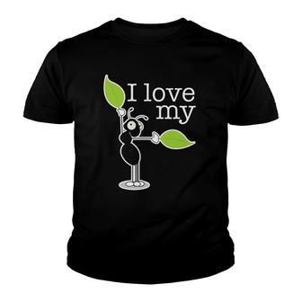 I Love My Aunt Ant Funny Nephew & Niece Gift Tee Youth T-shirt | Mazezy