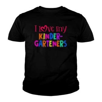 I Love My Kindergartener Proud Kindergarten Teacher Job Youth T-shirt | Mazezy