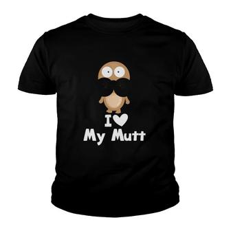 I Love My Mutt Mixed Breed Dog Youth T-shirt | Mazezy