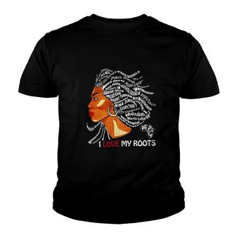 I Love My Roots Patriotic Black History Month Youth T-shirt - Thegiftio