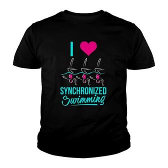 I Love Synchronized Swimming Youth T-shirt | Mazezy