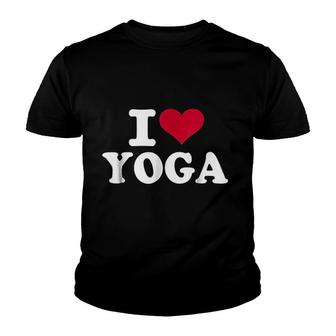 I Love Yoga Youth T-shirt | Mazezy