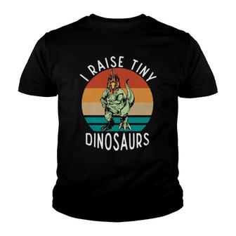 I Raise Tiny Dinosaurs Chicken Farmer Youth T-shirt - Thegiftio UK