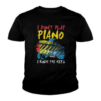 I Rock The Keys Piano Grand Piano Sheet Music Pianists Youth T-shirt | Mazezy