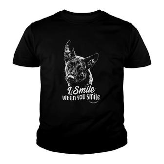 I Smile Dutch Shepherd Youth T-shirt | Mazezy