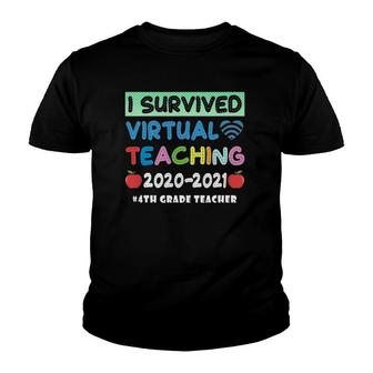 I Survived Virtual Teaching End Of Year Teacher Remote Youth T-shirt | Mazezy