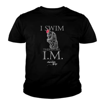 I Swim Therefore I Am Tee Youth T-shirt | Mazezy