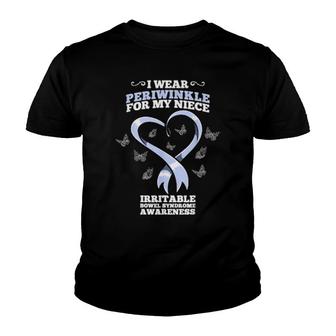 I Wear Periwinkle Niece Ibs Awareness Youth T-shirt | Mazezy
