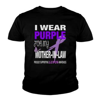 I Wear Purple For My Mother-In-Law Lupus Awareness Youth T-shirt | Mazezy