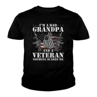 I'm A Dad Grandpa Veteran Father's Day S Premium Youth T-shirt | Mazezy