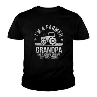 Im A Farmer Grandpa Youth T-shirt | Mazezy