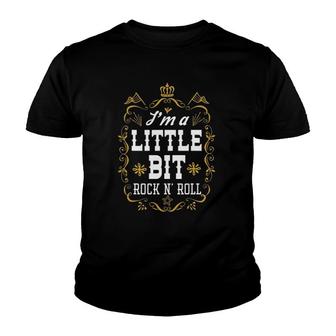 I'm A Little Bit Rock N' Roll Fun Country Music Lover Youth T-shirt | Mazezy CA