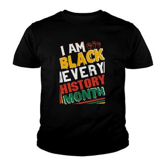 I'm Black Every History Month Youth T-shirt | Mazezy UK