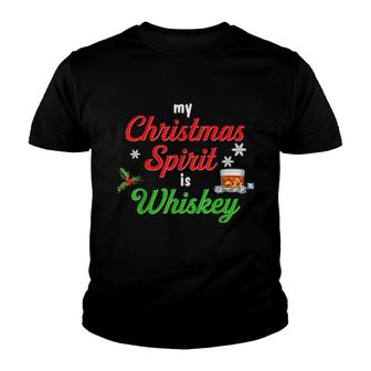 I'm Full Of Christmas Spirit Bourbon Whiskey Xmas Drinker Youth T-shirt | Mazezy