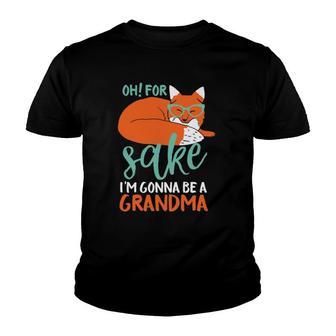 Im Gonna Be A Grandma Fox Funny Baby Announcement Youth T-shirt - Thegiftio UK