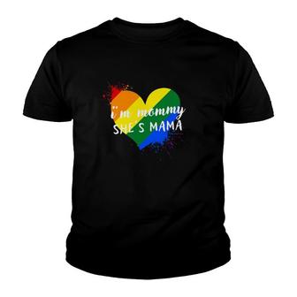 I'm Mommy She's Mama Lesbian Mother Lgbtq Pride Youth T-shirt | Mazezy