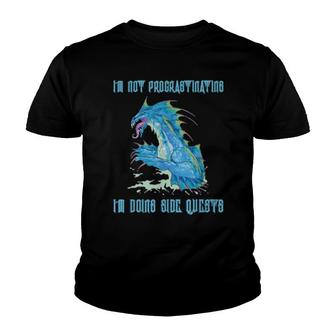 I'm Not Procrastinating I'm Doing Side Quests Gaming Youth T-shirt | Mazezy