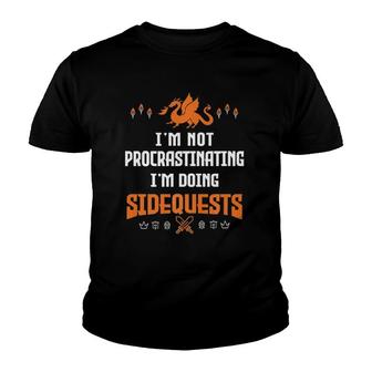 I'm Not Procrastinating - I'm Doing Side Quests - Rpg Gamer Youth T-shirt | Mazezy