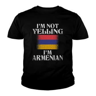 I'm Not Yelling I'm Armenian Funny Armenian Pride Youth T-shirt | Mazezy