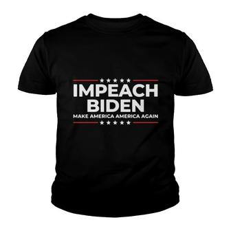 Impeach Biden Make America America Again Youth T-shirt | Mazezy