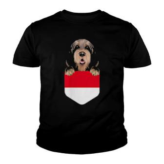 Indonesia Flag Otterhound Dog In Pocket Youth T-shirt | Mazezy