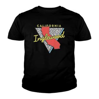 Inglewood Ca Souvenir California Retro Triangle Youth T-shirt | Mazezy