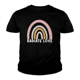 Inspirational Radiate Love Rainbow Youth T-shirt | Mazezy
